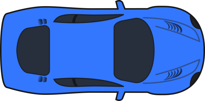Clipart - Dark Blue Racing Car (Top View)